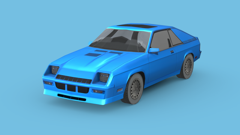 Dodge Charger L-body 1987 3Dモデル .c4d .max .obj .3ds .fbx .stl .blend 