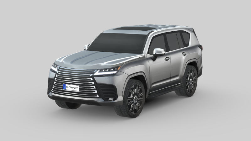 Lexus LX600 2022 3D Model .c4d .max .obj .3ds .fbx .stl .blend