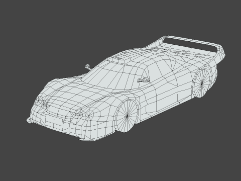 Mercedes-Benz CLK-class GTR AMG 1999 3D Model