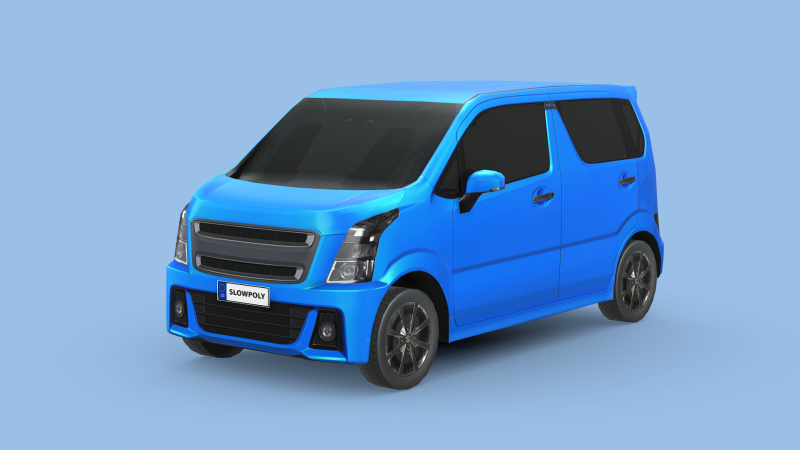 Suzuki Wagon R Stingray Hybrid 2021 Model 3D .c4d .max .obj .3ds .fbx .stl .blend 