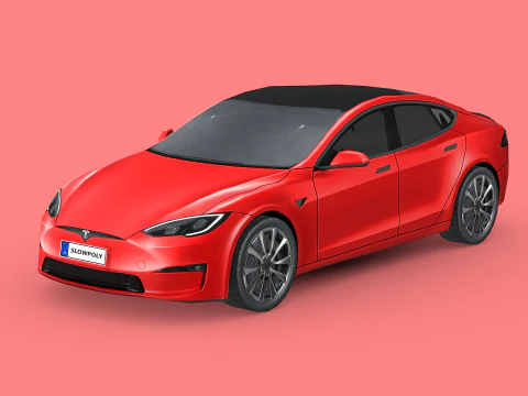 Tesla mod&egrave;le S Plaid 2023 Modèle 3D