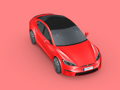 Tesla model S Plaid 2023 3D Model