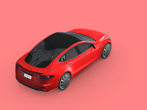 Tesla model S Plaid 2023 3D Model