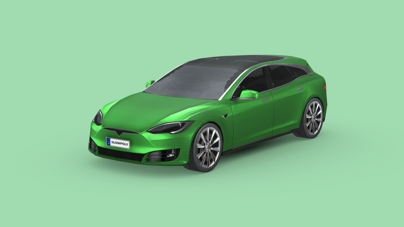 Tesla Model S Shooting Brake 2019 3D मॉडल .c4d .max .obj .3ds .fbx .stl .blend