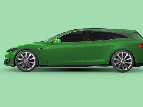 Tesla Model S Shooting Brake 2019 3D मॉडल