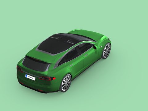 Tesla Model S Shooting Brake 2019 3D मॉडल