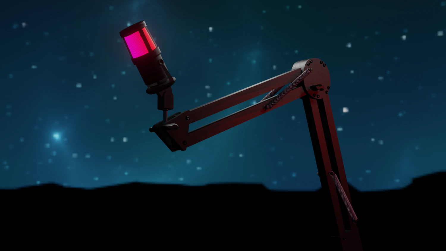 Microphone stand 3D Model .c4d .max .obj .3ds .fbx .stl .blend 