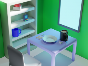 Composition of part of the apartment 3D 模型