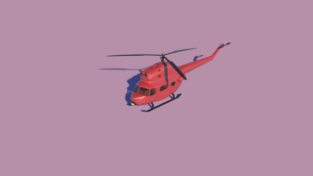 Simple helicopter 3D मॉडल .c4d .max .obj .3ds .fbx .stl .blend 