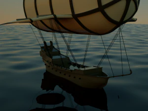 空飛ぶ船 3Dモデル