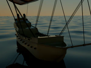 空飛ぶ船 3Dモデル