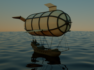 Flying ship 3D Model