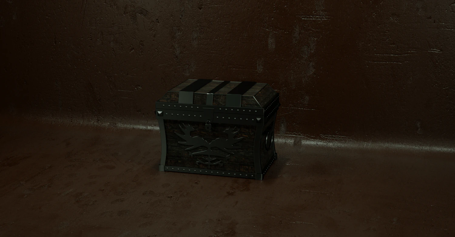 Simple Chest 3D Model .c4d .max .obj .3ds .fbx .stl .blend 