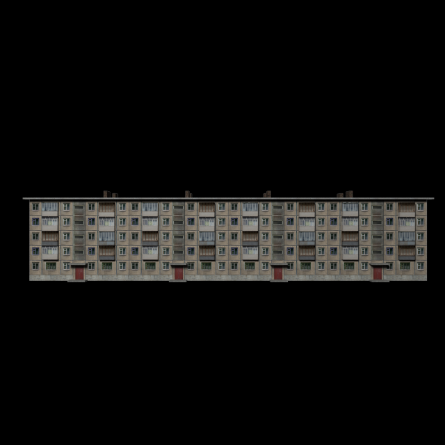 Khrushchyovka Modello 3D .c4d .max .obj .3ds .fbx .stl .blend 