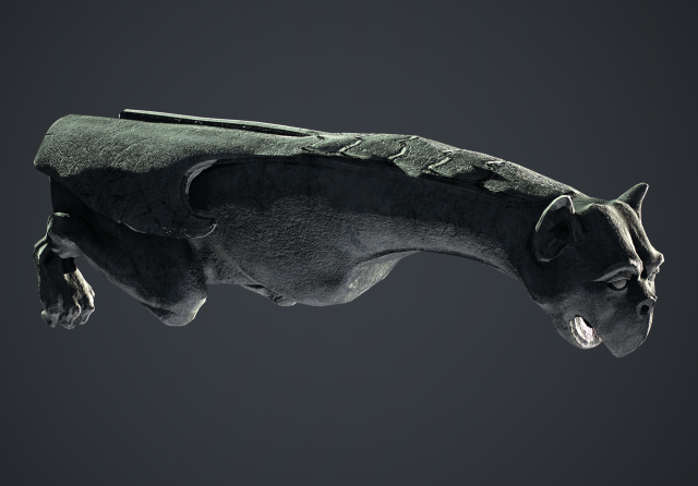 Waterspout Gargoyle Toon Bat Model 3D .c4d .max .obj .3ds .fbx .stl .blend 