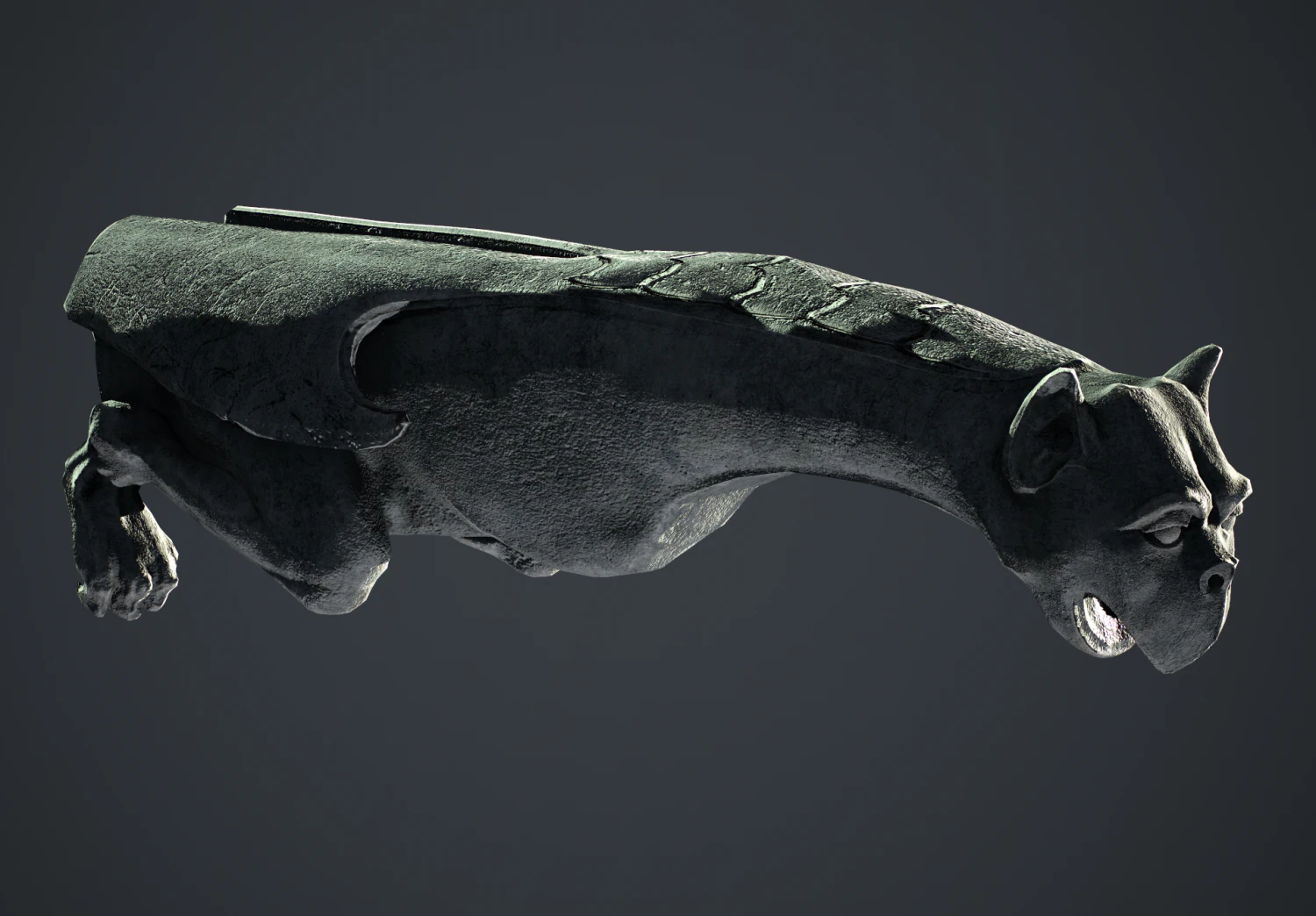 Waterspout Gargoyle Toon Bat 3D Model .c4d .max .obj .3ds .fbx .stl .blend 