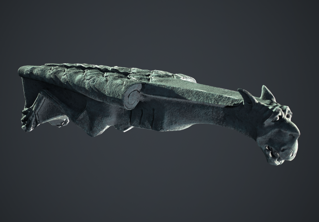 Waterspout Gargoyle Spriggan 3D Модель .c4d .max .obj .3ds .fbx .stl .blend 