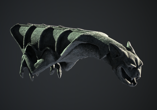 Waterspout Gargoyle Vrykolakas 3D Модель .c4d .max .obj .3ds .fbx .stl .blend 