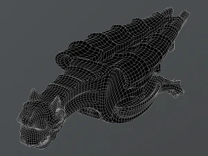 Waterspout Gargoyle Pteropanther 3D Model