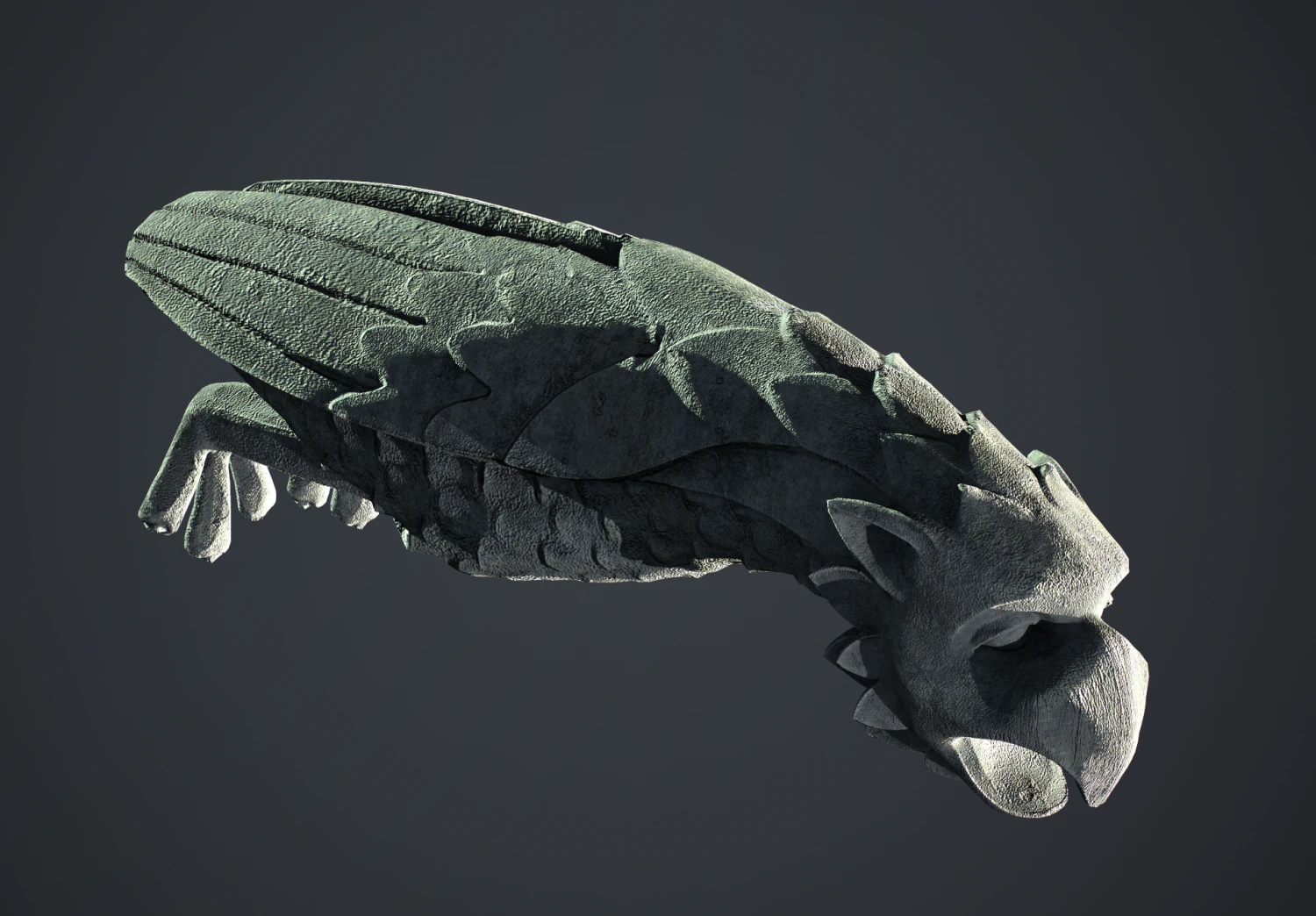 Waterspout Gargoyle Owl Parrot 3D Model .c4d .max .obj .3ds .fbx .stl .blend