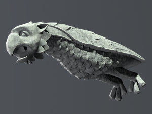 Waterspout Gargoyle Owl Parrot 3D Модель