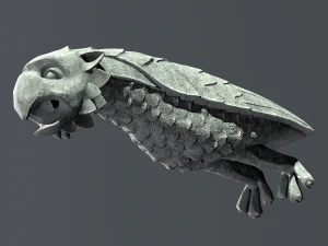 Waterspout Gargoyle Owl Parrot 3D Model