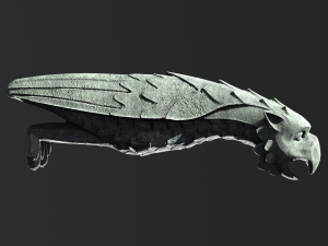 Waterspout Gargoyle Owl Parrot 3D Модель