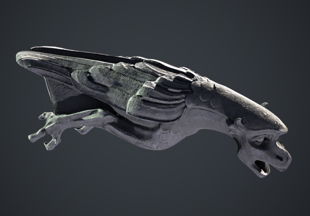 Waterspout Gargoyle Bennu 3D Model .c4d .max .obj .3ds .fbx .stl .blend 