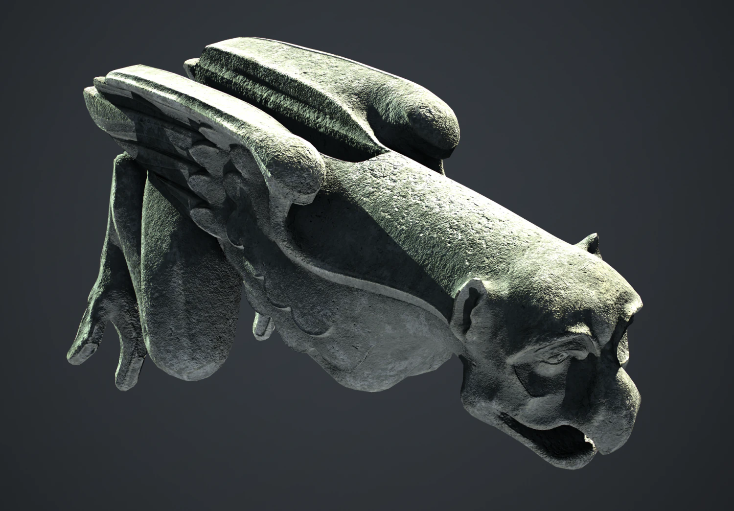 Waterspout Gargoyle Harpy 3D Model .c4d .max .obj .3ds .fbx .stl .blend 