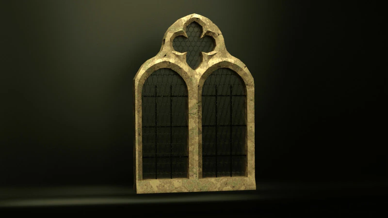 Medieval Window 3D Model .c4d .max .obj .3ds .fbx .stl .blend