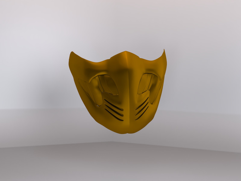 Scorpion Mask 3Dプリントモデル .c4d .max .obj .3ds .fbx .stl .blend 
