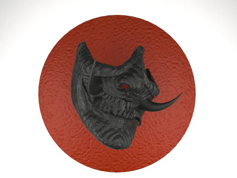 Máscara do Demônio Oni Modelo de Impressão 3D