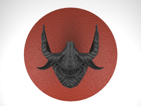Oni Demon Mask 3D 打印模型