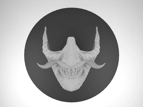 Oni Demon Mask 3D Print Model
