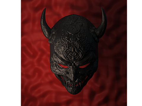 Oni-Demon Mask 3D Принт Модель