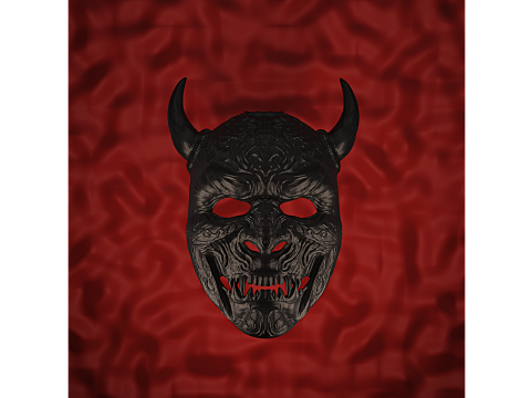 Oni-Demon Mask 3D 프린트 모델