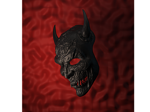 Oni-Demon Mask 3D 프린트 모델