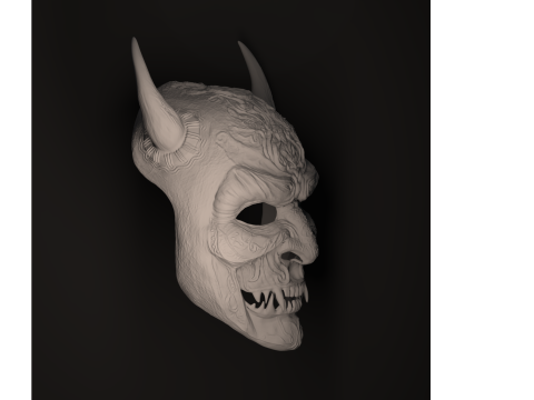 Oni-Demon Mask 3D 프린트 모델