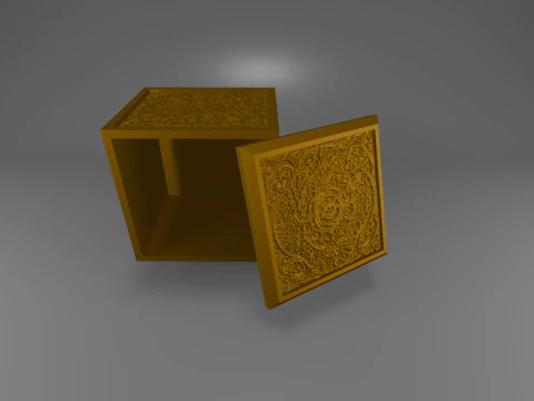 Artistic Pattern Storage Box 3D Print Model
