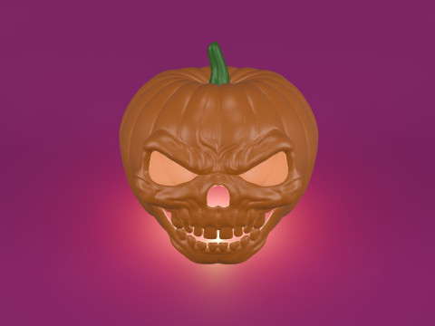 Halloween Pumpkin Skull Modelo de impresión 3D