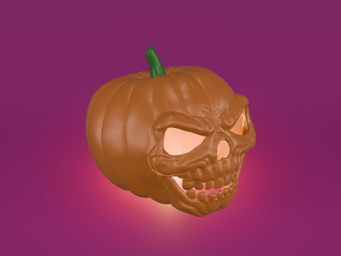 Halloween Pumpkin Skull 3D प्रिंट मॉडल