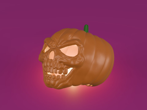 Halloween Pumpkin Skull 3D प्रिंट मॉडल