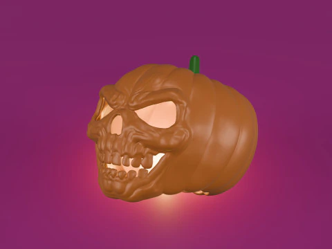 Halloween Pumpkin Skull 3D Print Model