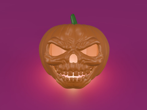 Halloween Pumpkin Skull 3D प्रिंट मॉडल