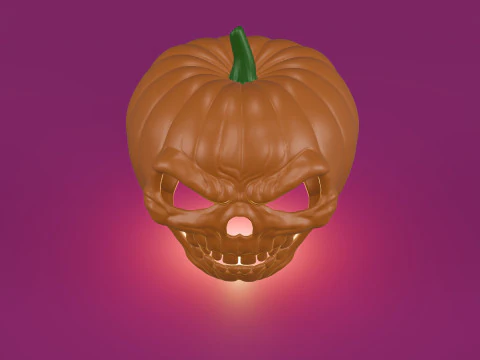 Halloween Pumpkin Skull 3D Print Model