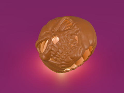 Halloween Pumpkin Skull 3D प्रिंट मॉडल