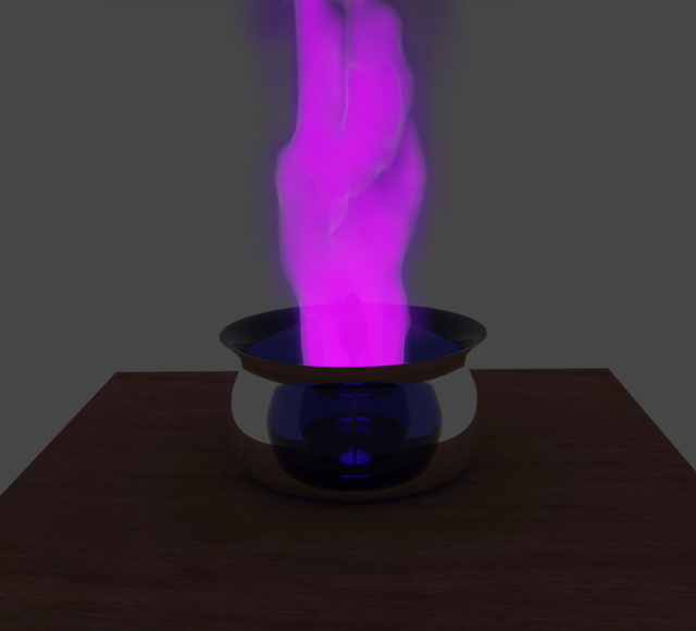 Candle in a bowl with animation 3D Model .c4d .max .obj .3ds .fbx .stl .blend 
