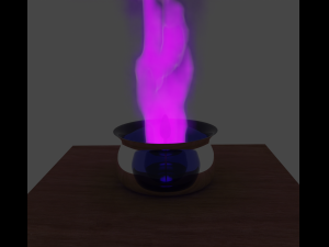Candle in a bowl with animation 3Dモデル