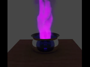 Kerze in einer Sch&uuml;ssel mit Animation 3D Modell