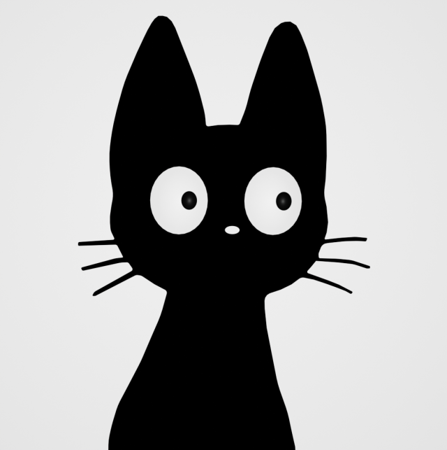 Black cat 3Dモデル .c4d .max .obj .3ds .fbx .stl .blend 